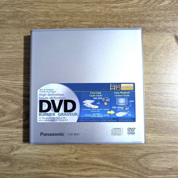 LIKE NEW! Panasonic VW-BN2 DVD Burner Original Box All Accessories+Manual TESTED - Picture 2 of 9
